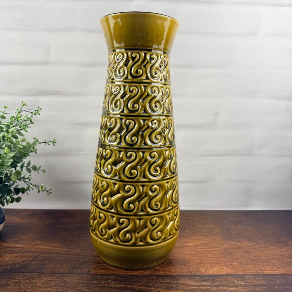 Carstens Tönnieshof Europa 7252-40 West German Pottery Floor Vase MCM 1960s 16